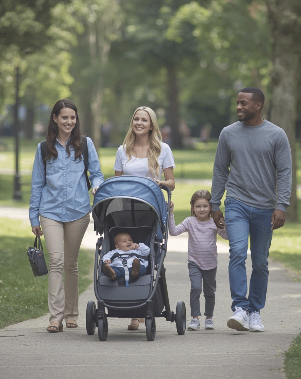 The Best Stroller-Friendly Parks and Trails in Houston A family in a park